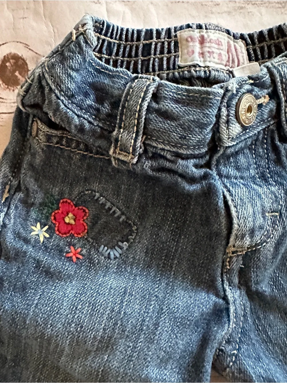 OshKosh B'gosh blue denim pants vintage 2000s 6m vguc